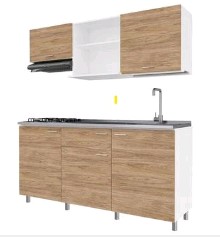 COCINA MONTANA 1.80 MAPLE IZQ 4G