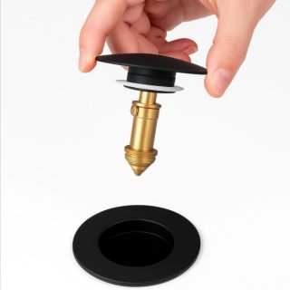 DESAGUE PUSH NEGRO SIN REBOSE